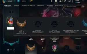 Unranked com 55 Champs e 18 Skins ( ADC / MID )