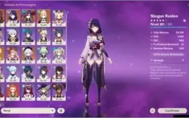 CONTA SHOGUN RAIDEN C1, HU TAO, MONA, JEAN, QIQI ++ AR 55  ✨