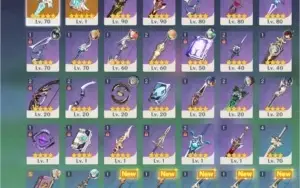 Conta com Diluc, Keqing, Jean, Venti, Albedo e + AR 53