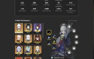 Conta Genshin AR60 Personagem 24/5* Armas 18/5* Raiden c3+++