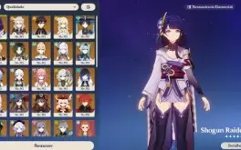 Conta Genshin AR60 Personagem 24/5* Armas 18/5* Raiden c3+++