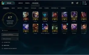 Conta Unranked, level 30, 15 campeões, 4 skins.