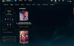 Conta ouro 4 com 95 Champs e 54 Skins + 1 Prestigio