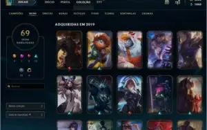 Conta level 268 / 150+ campeões / 2532 RP disponíveis
