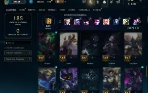 Unranked com 60 Champs e 39 Skins + 6 Vitoriosas