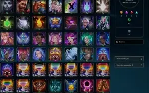 Conta LOL League of Legends com 4238 RP e 74 skins