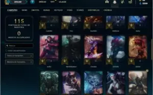 Conta ouro 4 com 11 skins e 42 champs