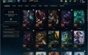 Conta ouro 4 com 11 skins e 42 champs