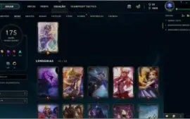 Conta LOL todos os champs e 175 skins