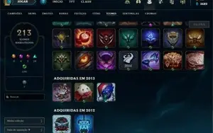 Conta LOL (season 2) com skins/vitoriosas e ícones raros