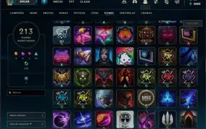 Conta LOL (season 2) com skins/vitoriosas e ícones raros