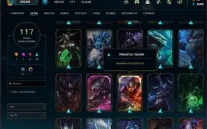 Conta LOL (season 2) com skins/vitoriosas e ícones raros