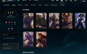 Conta LOL (season 2) com skins/vitoriosas e ícones raros