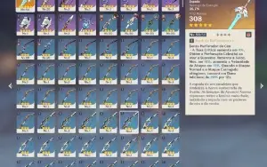 Conta Genshin impact Hutao+ayaka+espada celestial rank 31