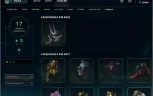 CONTA LOL - PLATINA 4 - FULL CHAMP + 231 SKINS
