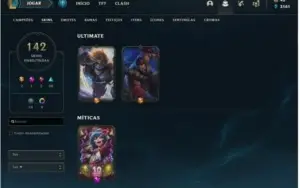 CONTA LOL DIAMANTE 4  TODOS OS CHAMPS 73% winrate