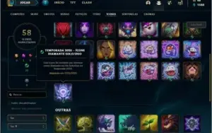 Conta platina 1 com 12 skins e 35 champs