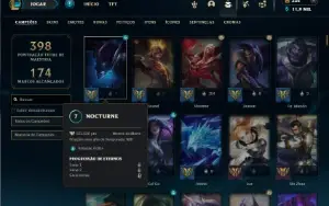 Ouro 3 com TODOS os champs e 125 Skins + 1 Prestigo da Kaisa