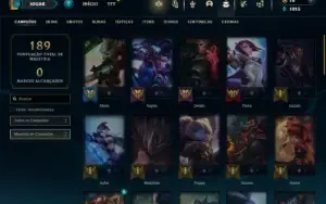 Unranked com 46 Champs e 32 Skins + 2 Miticas