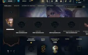 Unranked com 46 Champs e 32 Skins + 2 Miticas