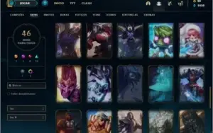 Conta ouro 2 com 96 champs e 46 skins