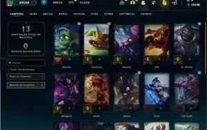 Conta Platina 3 com 22 Champs e 3 Skins + 16 Espolios