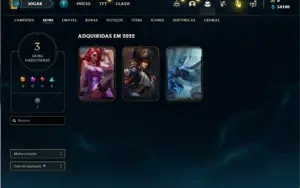 Conta Platina 3 com 22 Champs e 3 Skins + 16 Espolios