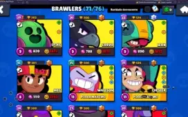 CONTA BRAWL STARS ANTIGA E GEMADA 34K DE TROFÉUS 72 BRAWLERS