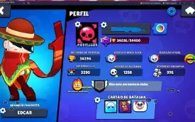 CONTA BRAWL STARS ANTIGA E GEMADA 34K DE TROFÉUS 72 BRAWLERS