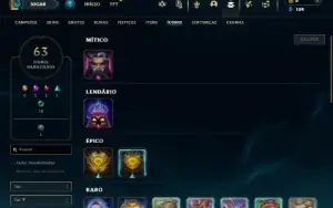Ouro 2 com 35 Champs e 14 Skins + 3 Fragmentos