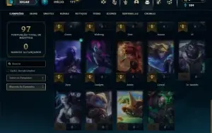 Ouro 2 com 35 Champs e 14 Skins + 3 Fragmentos