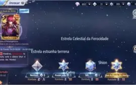 Conta Saint Seiya Awakening - 805 Gemas e Cavaleiros Fortes