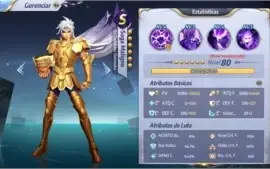 Conta Saint Seiya Awakening - 805 Gemas e Cavaleiros Fortes