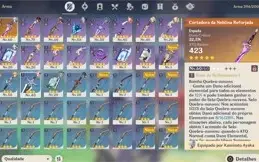 Conta hu tao + ayaka e arma 5* AR36
