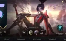 Conta Wild Rift Esmeralda 4 Main Top com skin da Riven