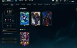 Conta Gold 1 Full Champs 135 Skins