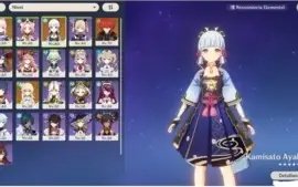 CONTA GENSHIN AYAKA KOKOMI MONA DILUC. ESPADA 5* 52 RESINAS