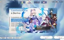 CONTA GENSHIN AYAKA KOKOMI MONA DILUC. ESPADA 5* 52 RESINAS