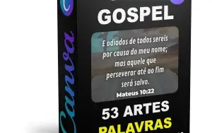 Pack Canva Gospel Palavras - 53 Artes Editáveis