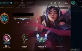 Conta League of Legends LoL - Borda Desafiante Elo Diamante