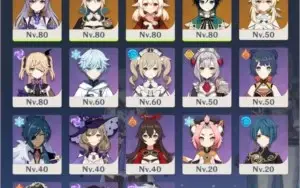 Conta Genshin Impact AR 45, 4 personagems 5*