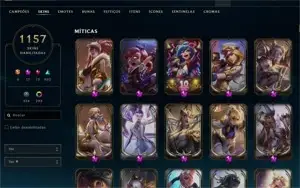 Conta D1 Com 1157 skins