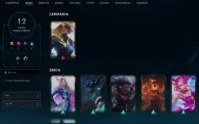 Conta Handlevel Nv 94 / 12 Skins / 50 Campeões / Full Acesso