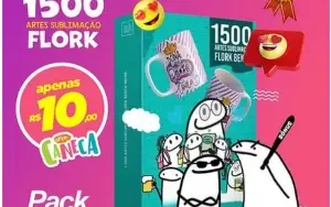 Pack 1500 Artes Sublimação para Canecas - Flork Bento Meme