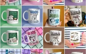 Pack 1500 Artes Sublimação para Canecas - Flork Bento Meme
