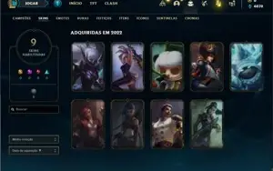 Conta bronze 2 com 41 Champs e 9 Skins + 3 Fragmentos