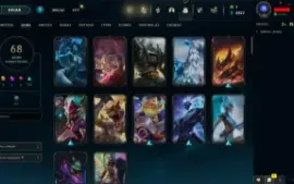 Conta LOL LVL 190 | 155 Campeões| 68 Skins |UNRANKED| 2013