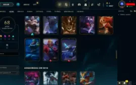 Conta LOL LVL 190 | 155 Campeões| 68 Skins |UNRANKED| 2013