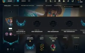Platina 4 com 35 Champs e 13 Skins + 3 Fragmentos