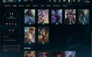 Platina 4 com 35 Champs e 13 Skins + 3 Fragmentos